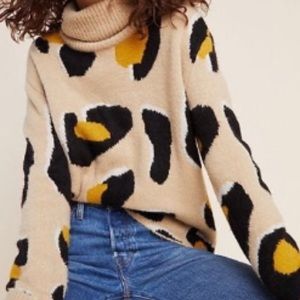 Anthropologie Anthro Moth Georgia Leopard Sweater-M